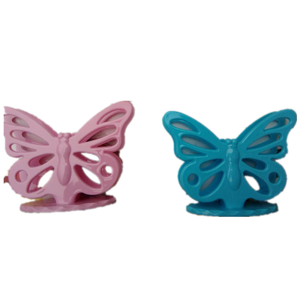 Hotel restaurante suministros de plástico en forma de mariposa caja de pañuelos