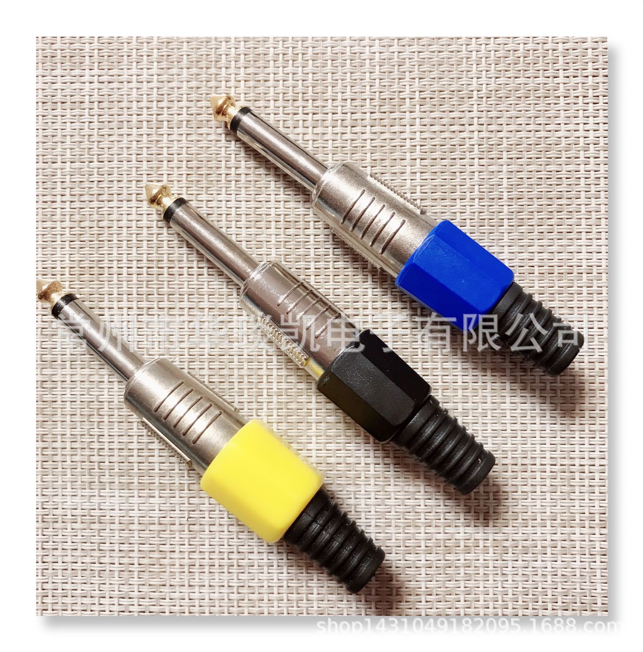 厂家供应6.35焊接公头6.5MM大二芯话筒调音台音频功放吉他线插头