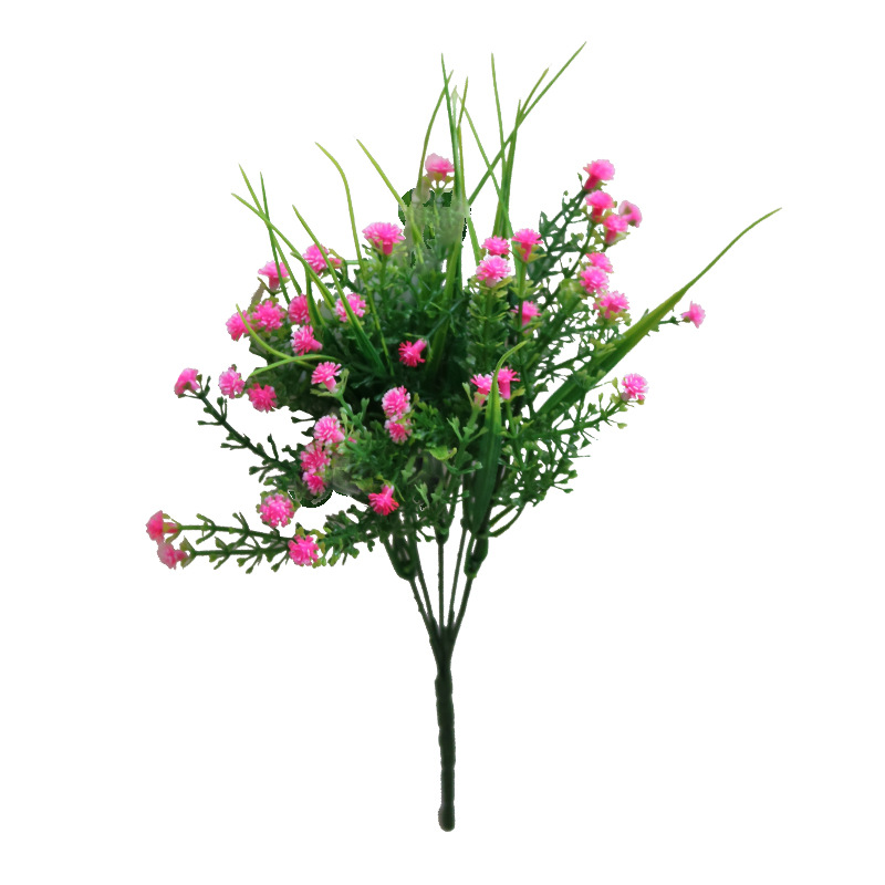 Flor artificial de plástico artificial flor estrellada de goma pequeña Rosa ramo artificial Flor al aire libre decoración pequeña flor accesorios de tiro