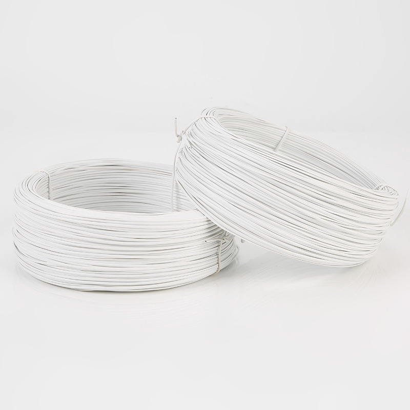 厂家直供 定制电镀锌铁丝包塑扎丝扎线绑丝0.45mm 0.5KG/卷