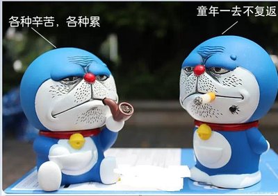 動漫手辦周邊批發 哆啦A夢機器貓 邪惡叮當（2款可選）盒裝存錢罐