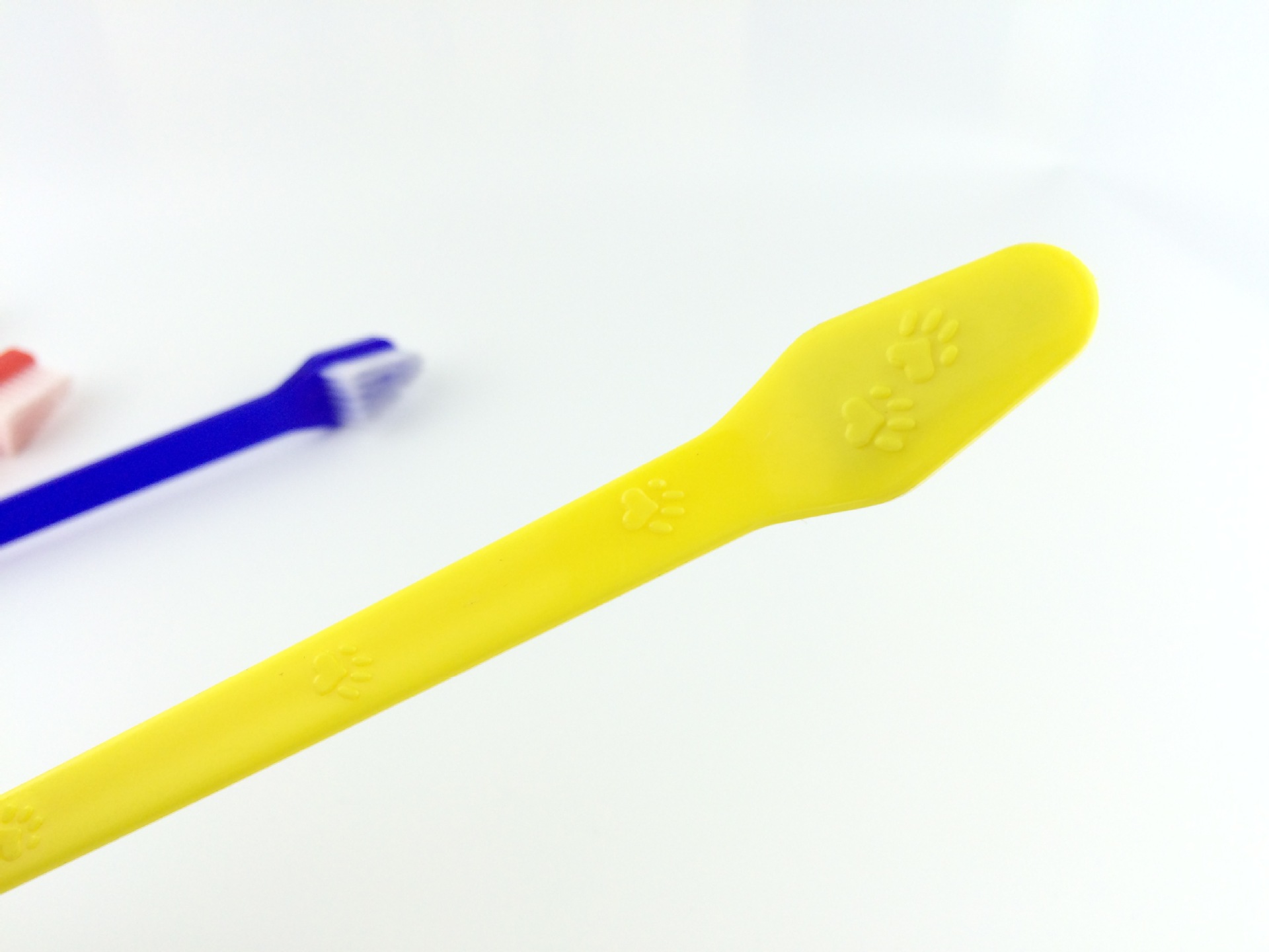 2021 Pet Puppy Plastic Toothbrush Dog Double Heads Toothbrushes Multi