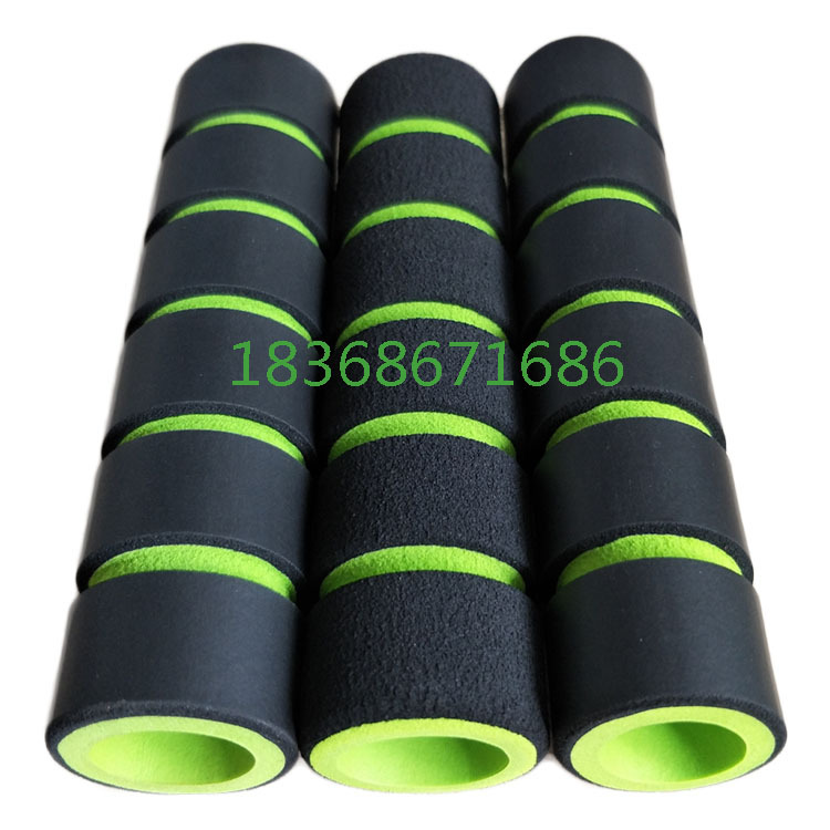 nbr海绵把手套 双色握力器泡棉 健身器材伏地挺身橡塑发泡管手柄