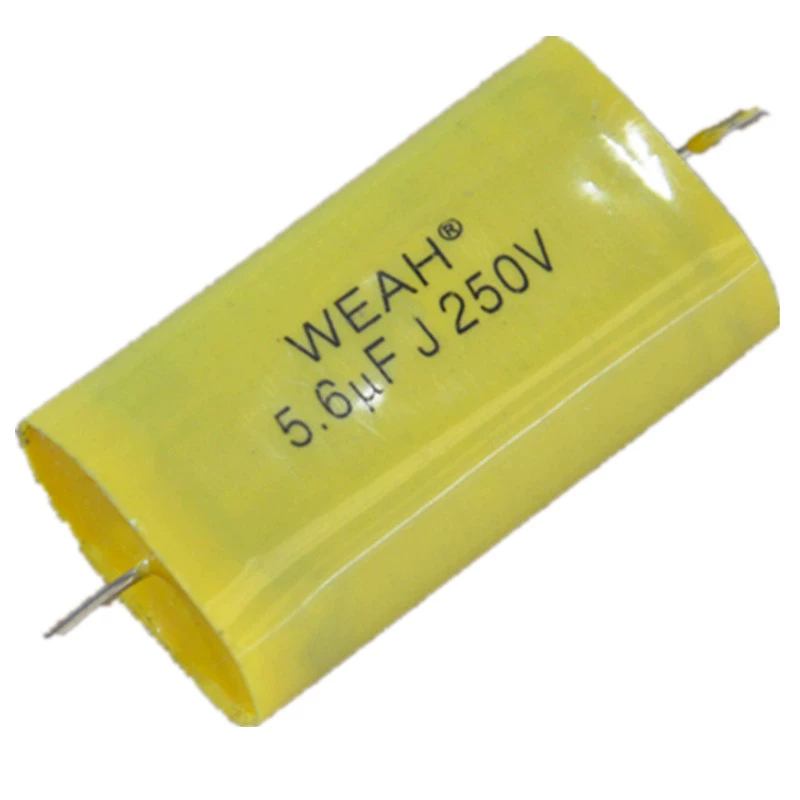 320v? Factory direct sales 250V 5.6UF Weah Huang Bian осевой конденсатор динамика, звук дорожки делитель емкости