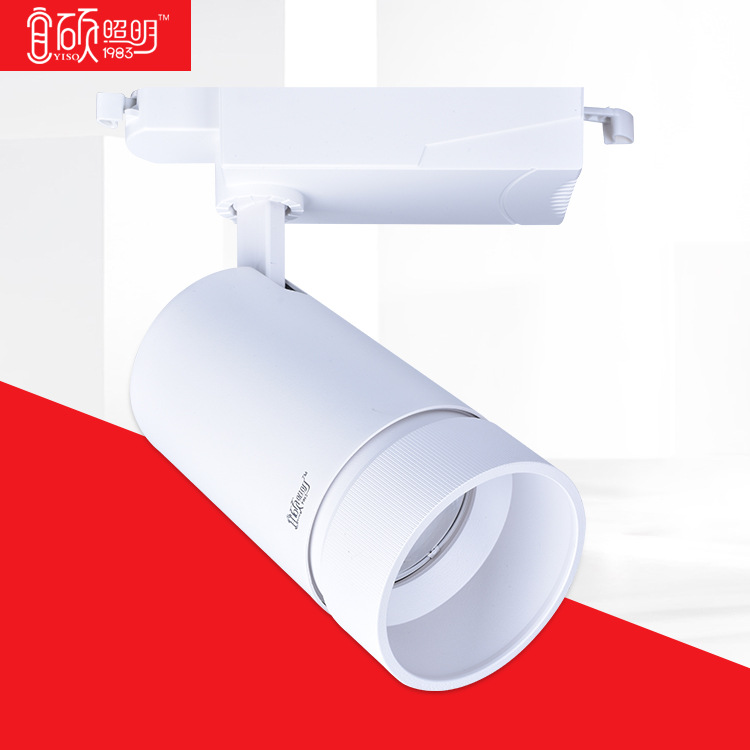 廠家直銷 新款led軌道射燈 12W展廳背景牆射燈 可調光COB軌道燈