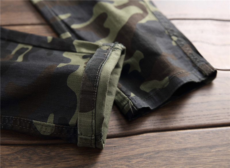 Men's Camouflage Slim Fit Stretch Cargo Pants For Casual Style_voghion.com