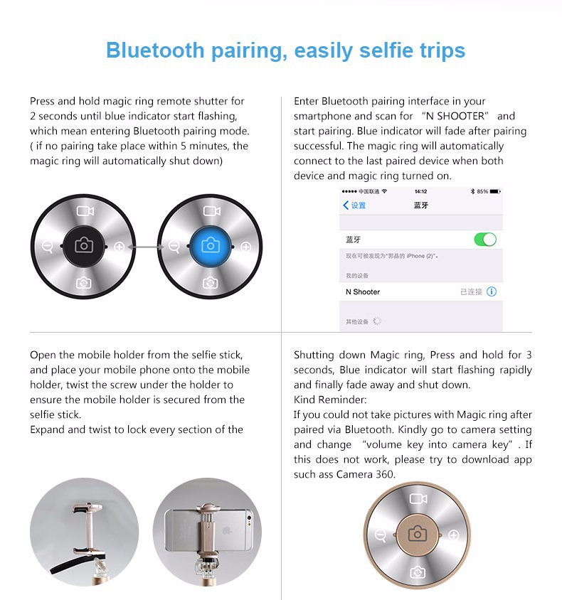 Bâton selfie en Alliage d aluminium - Ref 3386511 Image 20