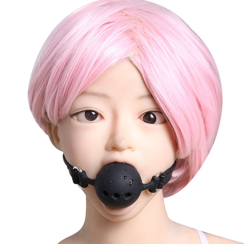 SM fun training supplies for adults, silicone mouth ball, drooling ball gag, locking small three-hole ball gag