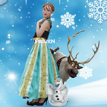 冰雪奇緣公主裙刺繡安娜加冕cosplay服飾成人女性動漫連衣裙禮服