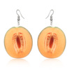 Fashionable summer earrings, fresh acrylic fruit jewelry, European style, wholesale