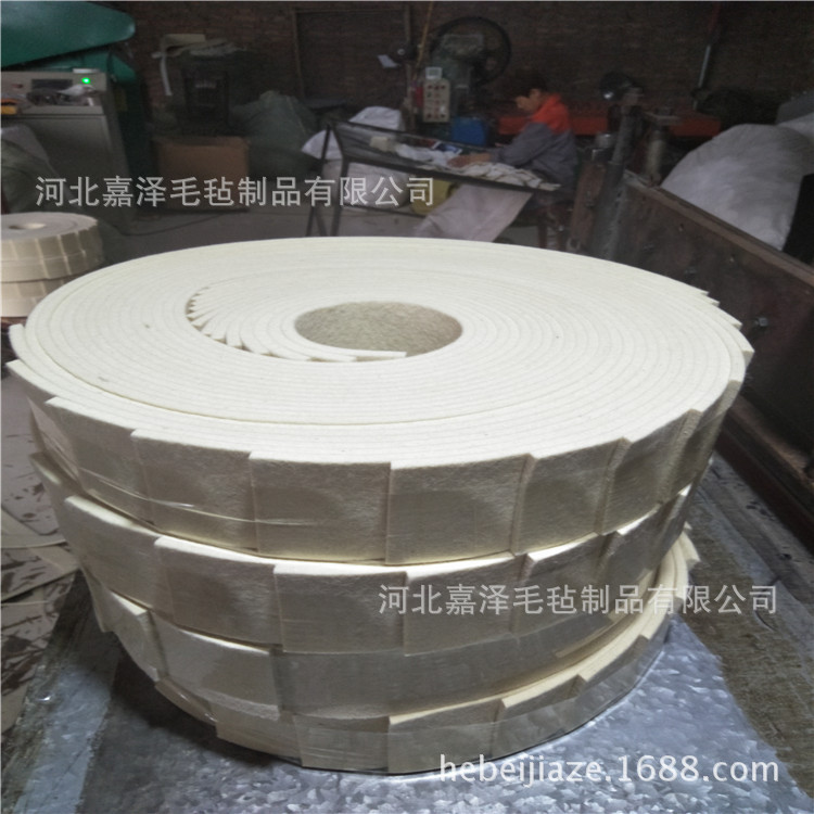 厂家供应异型羊毛毡 毛毡圈毛毡垫片毛毡条密条 毛毡条