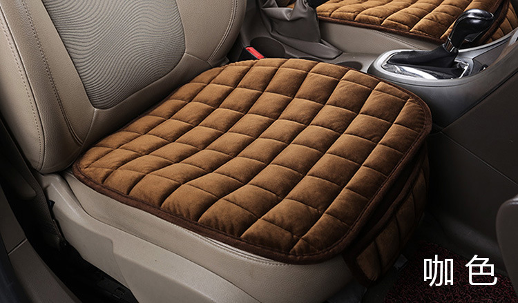 Daifa wholesale car seat cushion winter plush monolithic short wool seat cushion three-piece set thick warm rear wool cushion