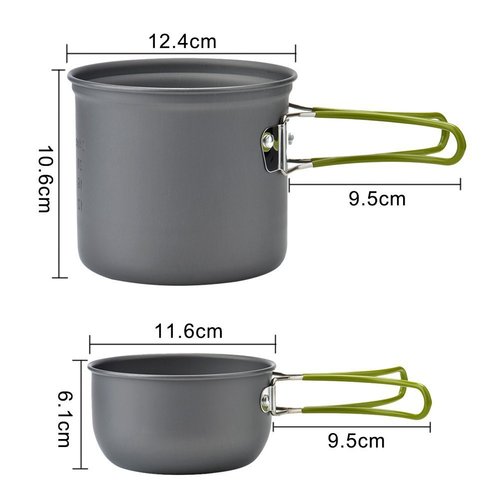 Amazon Outdoor Portable Camping Pot Set DS-101 Picnic Cooking Set 1-2 People Portable Set