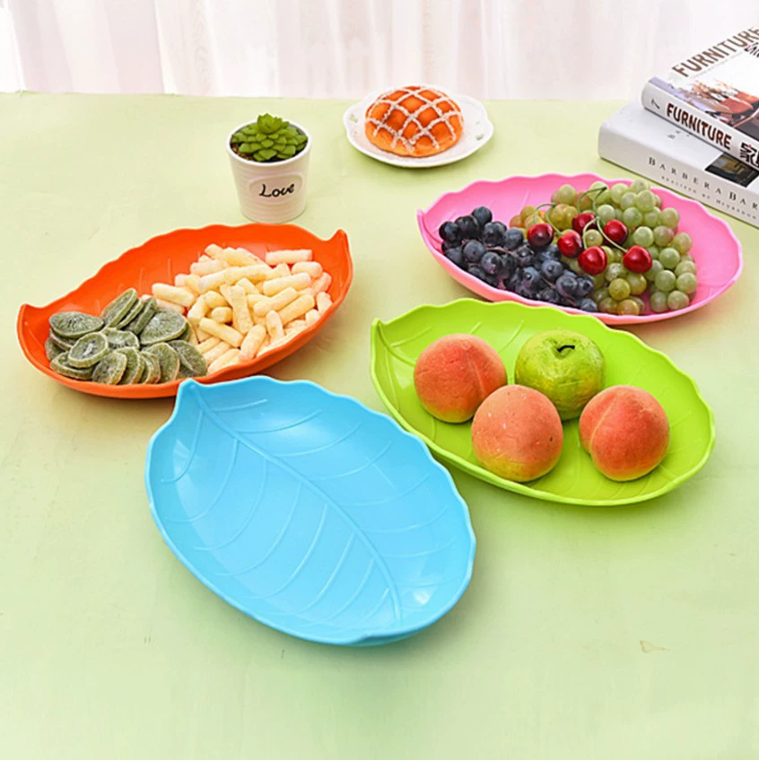 Creative leaf fruit plate leaf -shaped dry fruit disk plastic Spring Festival snacks candy Cold dish dish restaurant snack disk