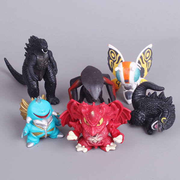 2014 Godzilla movie Q version Garage Kit Model Doll doll 6 full set Garage Kit Toys