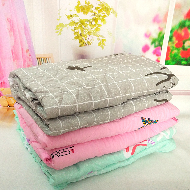 水洗棉夏被批發超柔舒適水洗棉空調被夏涼被夏天薄被子可機洗禮品