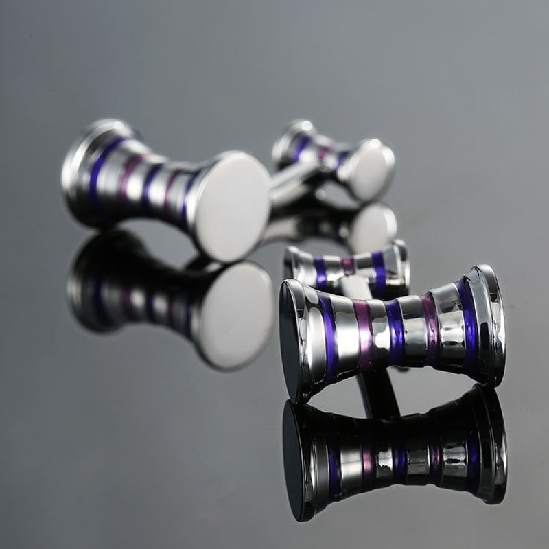 16g Weight Cufflinks Classification 1 Pair Quantity Business Occasion Copper Material Geometric Pattern Men's Gender Plating Design Business Style 1 Pair Business Geometric Copper Plating Men's Cufflinks 8