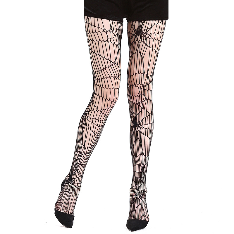 Women's Basic Spider Web Polyester Mesh Tights 1 Piece display picture 2