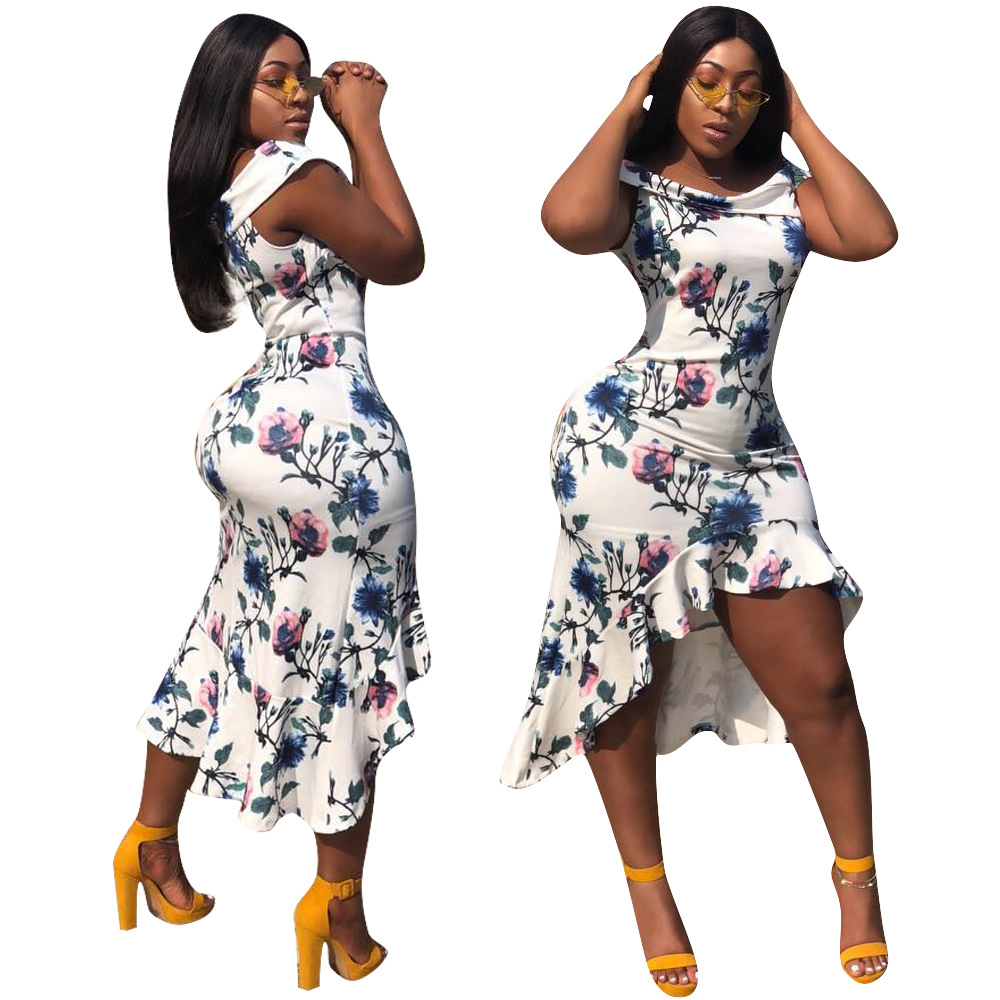 floral print cocktail party dress