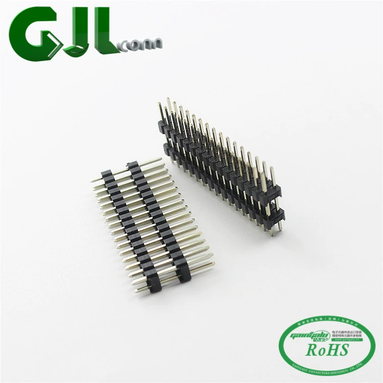 GJLCONN 2.54-2*16P двойной ряд двойной пластиковый штыревой заголовок, верх три, нижних шесть, общая длина 18MM 2.54 двойной ряд пластиковый штырь