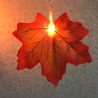 Amazon led Maple leaves string lights Christmas festival Room Dorm decor Battery Box string lights Manufactor wholesale