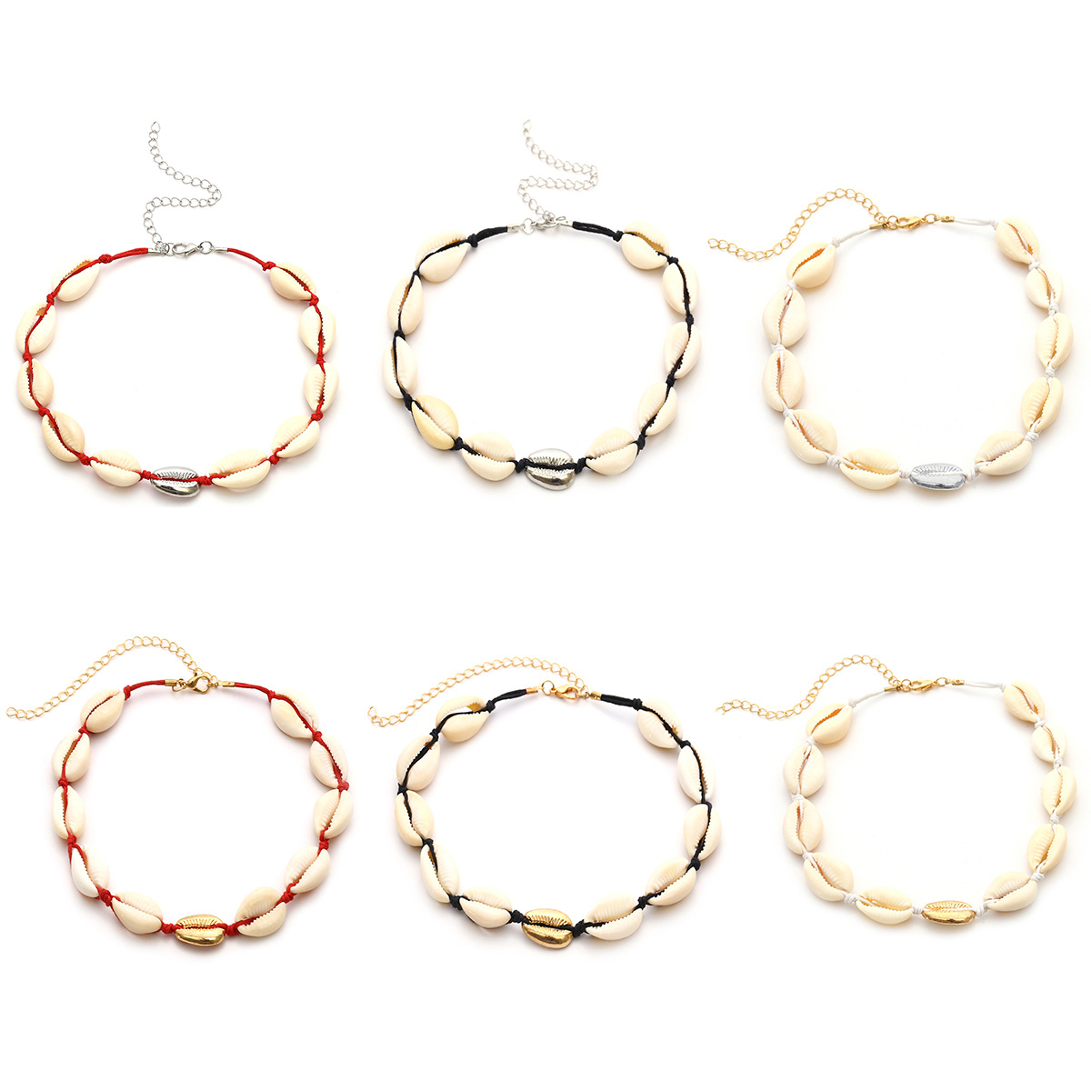 NATURAL PUKA GOLD SHELL Cowrie Mar Shell Collar Para Mujer Mejor Amigo ...