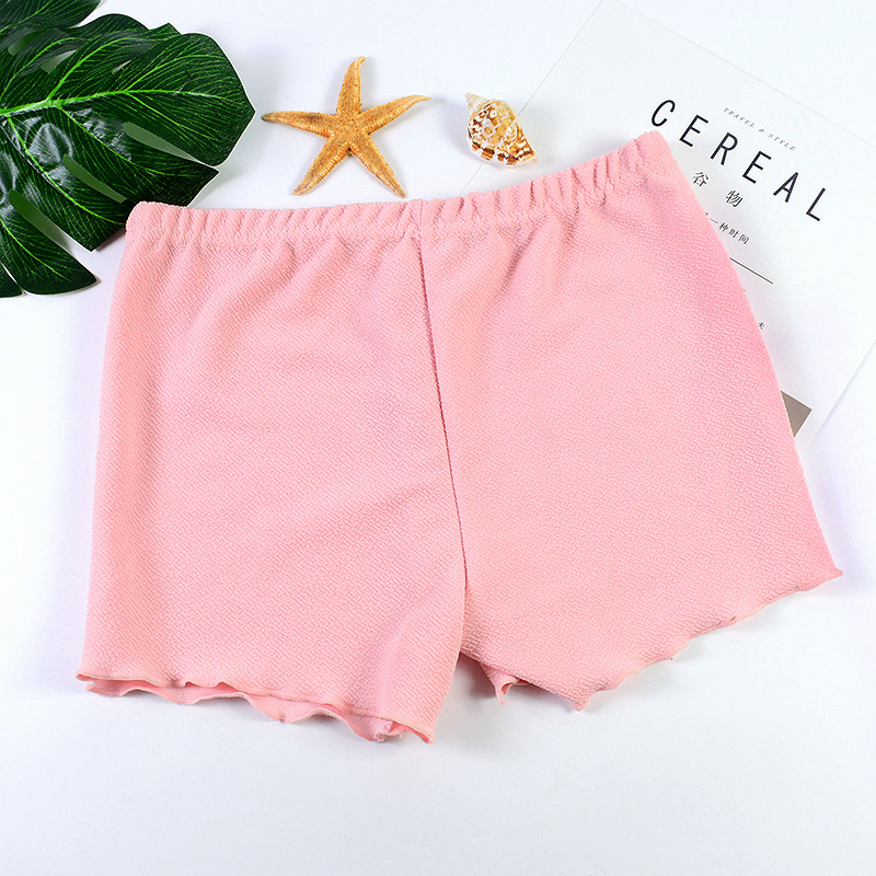 6109防走光女士安全裤泡泡棉三分裤荷叶边大码短裤夏薄款外穿短裤|ms