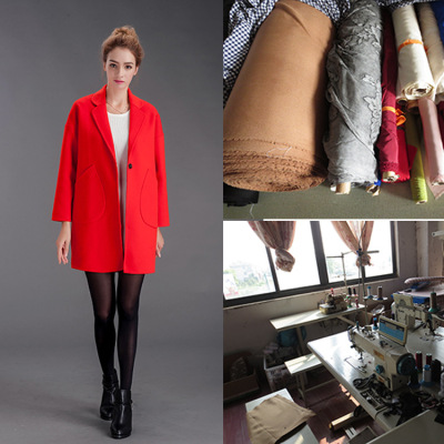 Two-sided woolen coat Women's wear machining High-end Batch customized OEM Woven Garment processing