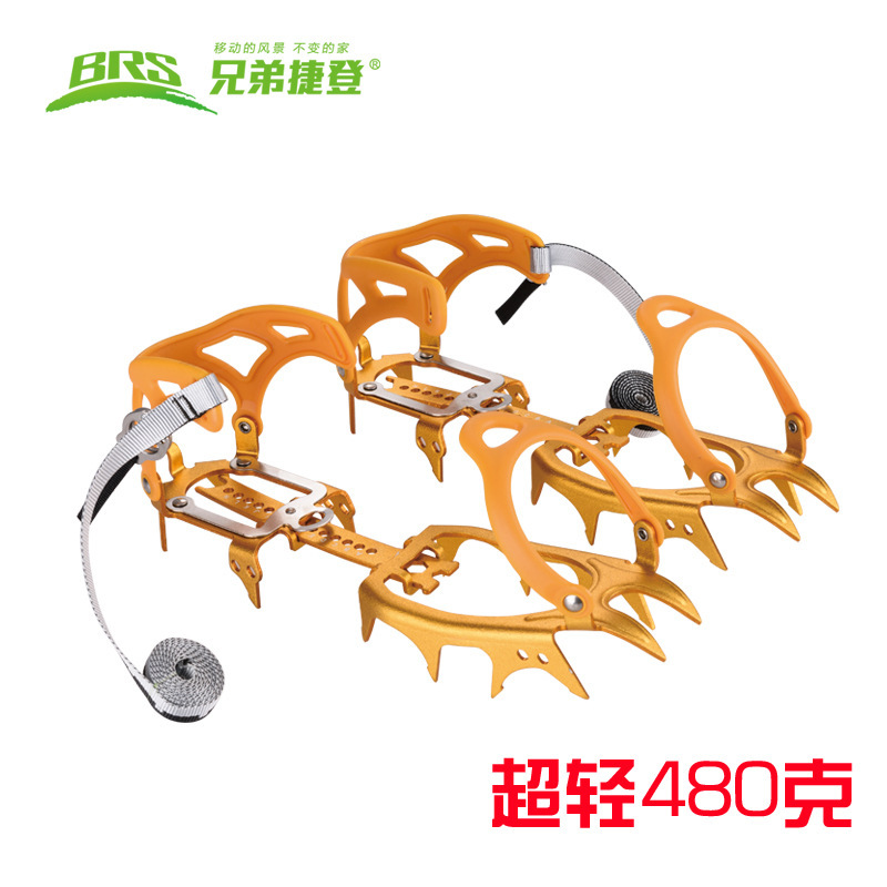 quality goods Brother new pattern 14 walk Crampons Ultralight Portable outdoors Mountaineering The snow non-slip BRS-S3