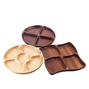 (Wholesale), Japanese wooden material from natural wood for home use, dinner plate