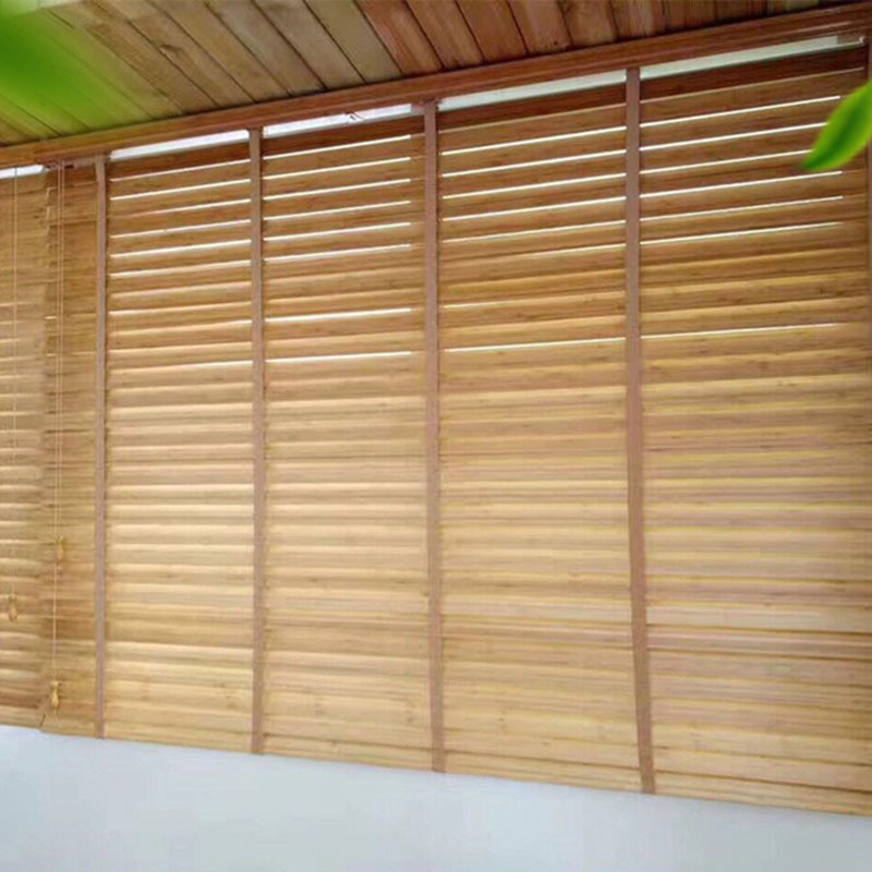 Manufactor customized waterproof Louver curtain Office bedroom Rolling curtain TOILET shading Wood blinds curtain