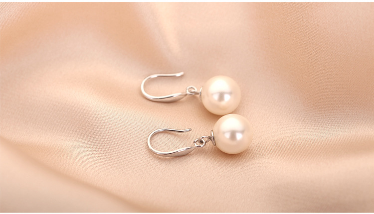 925 pendientes de plata esterlina al por mayor pendientes de perlas blancas pendientes de plata esterlina joyas