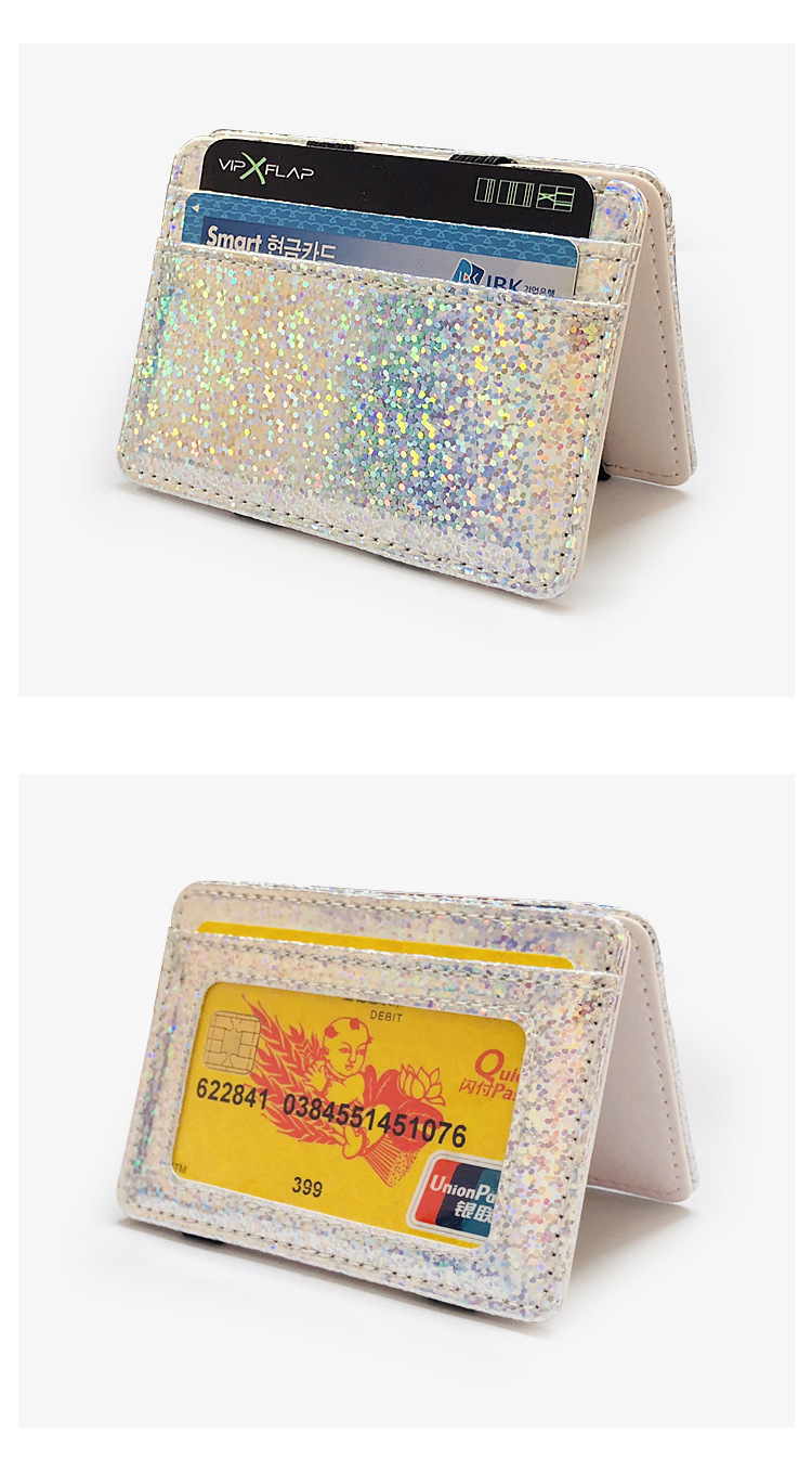 Korean laser sequin magic bag ladies mini card holder wallet wholesalepicture10