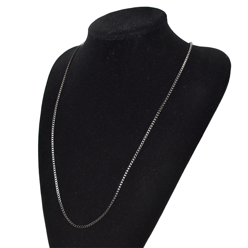 Minimalist necklace, fashionable box clavicle, Venetian chain, men's and women's accessories, straight_voghion.com