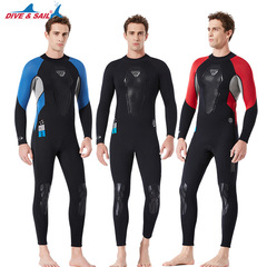DIVE&SAIL new 3MM wetsuit men's wet one-piece warm wetsuit long-sleeved waterproof mother-in-law snorkeling swimsuit