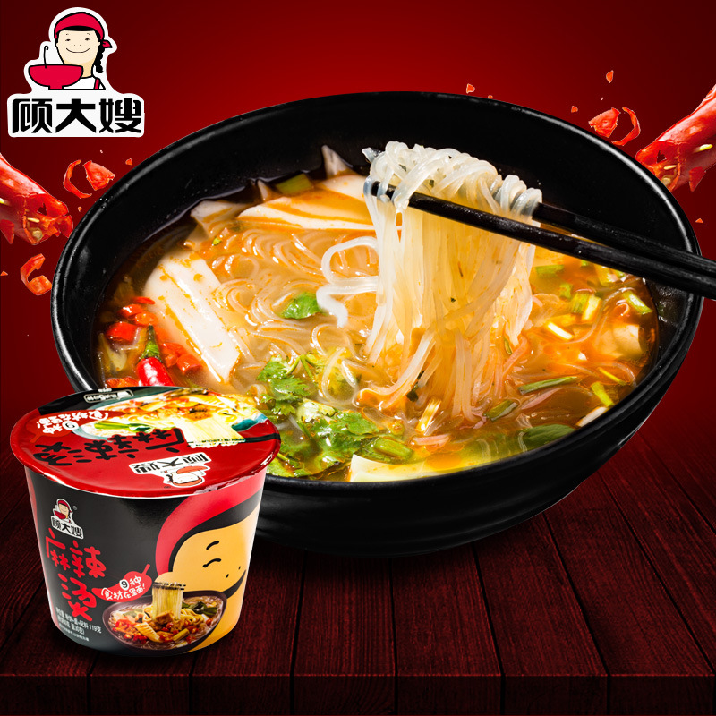 顾大嫂 麻辣烫整箱桶粉丝米线麻辣味 方便面速食食品泡面大批发
