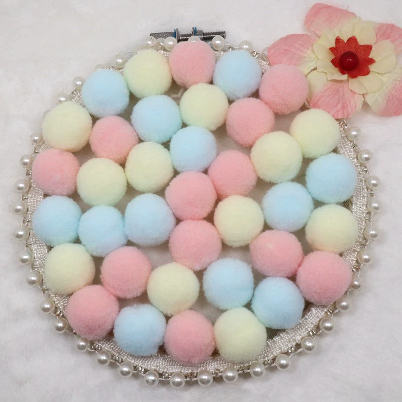 0, 8CM55 цвет в наличии, Высокоэластичный меховой шар, цвет, различные размеры, полиэстер, плюшевый мяч, аксессуары для рукоделия, ручной работы