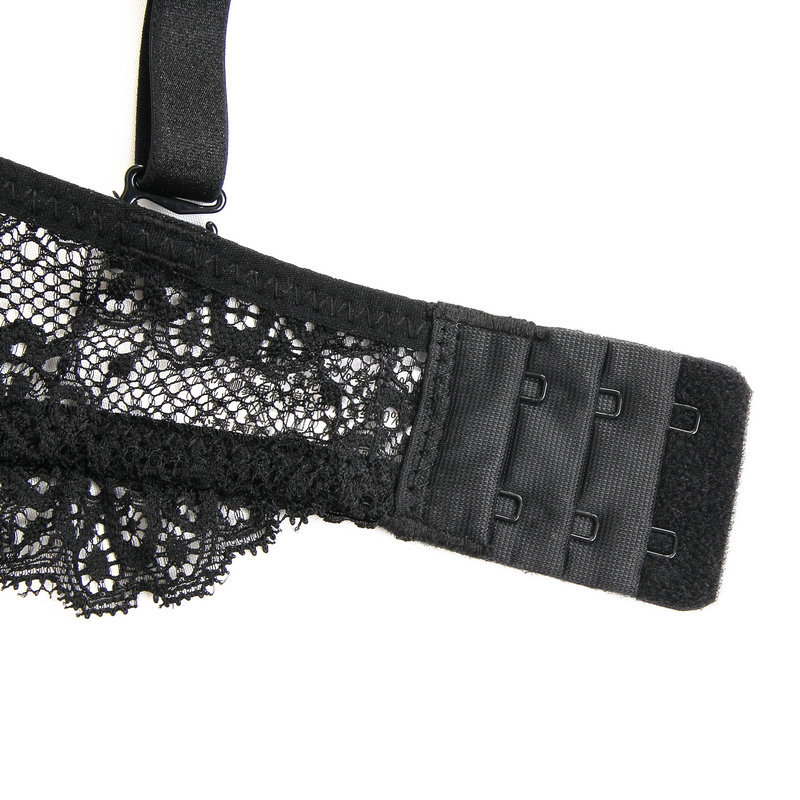 3285 # Vinifang New Sexy Lace Embroidery No Steel Ring Comfortable Gathering Underwear Bra Set_voghion.com