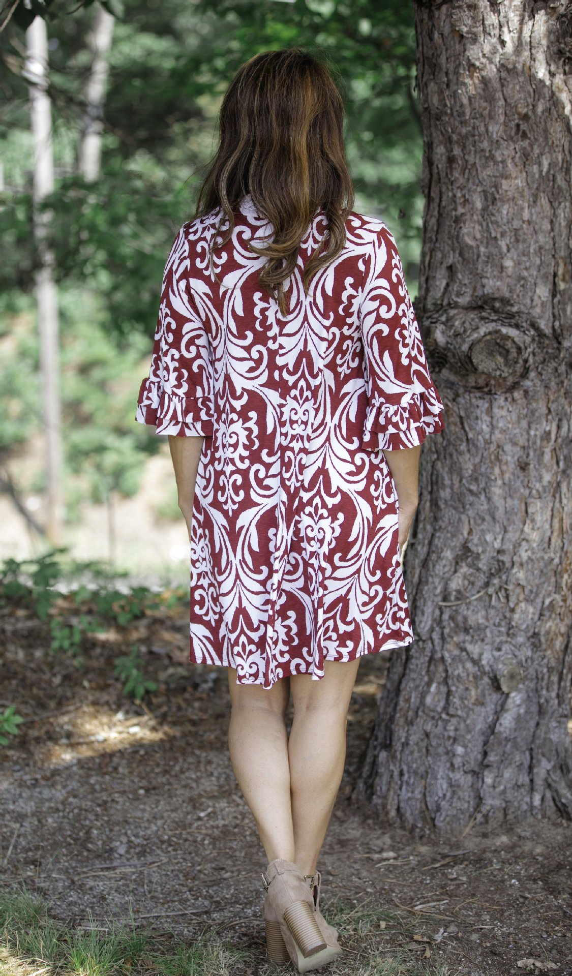 Womens Irregular Hem Floral Print Dress Short Sleeve Milk Silk Fabric Soft Touch Casual Wear Wholesale Available