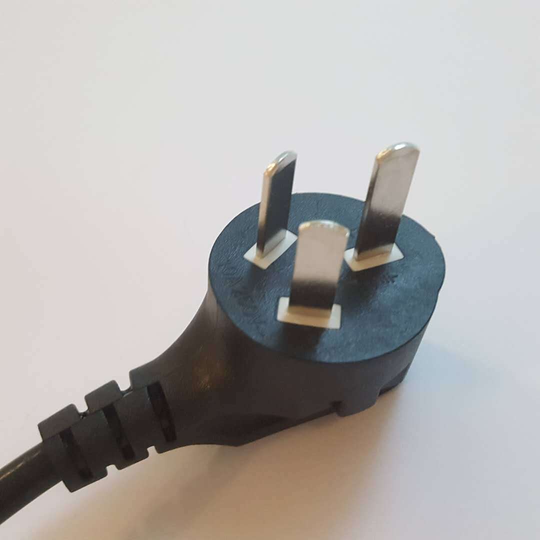 白色国标电源线ccc认证中国插头线3芯适配器配置充电对接连接线