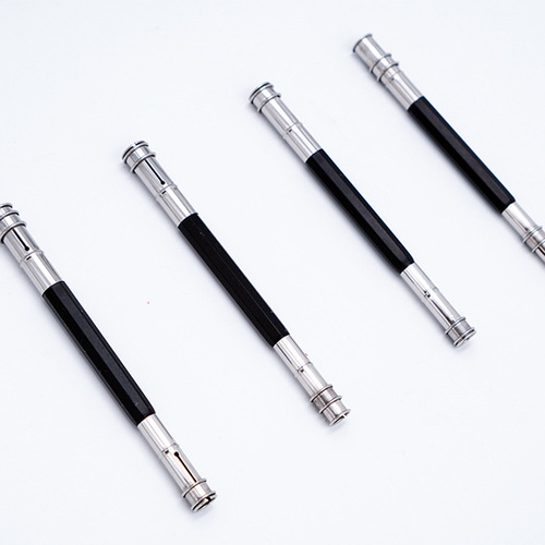 Pencil extender with double metal stainless steel pen holder sketch pencil extended rod pen extender wholesale