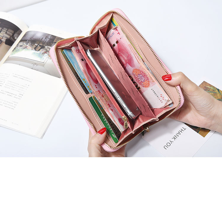 Women's Solid Color Pu Leather Bowknot Zipper Wallets display picture 5