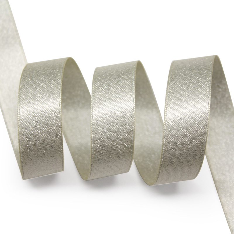 Yao Ming cinta al por mayor Satén de plata cinta de la trama hecha a mano accesorios DIY accesorios serie Blanca 3mm000-835