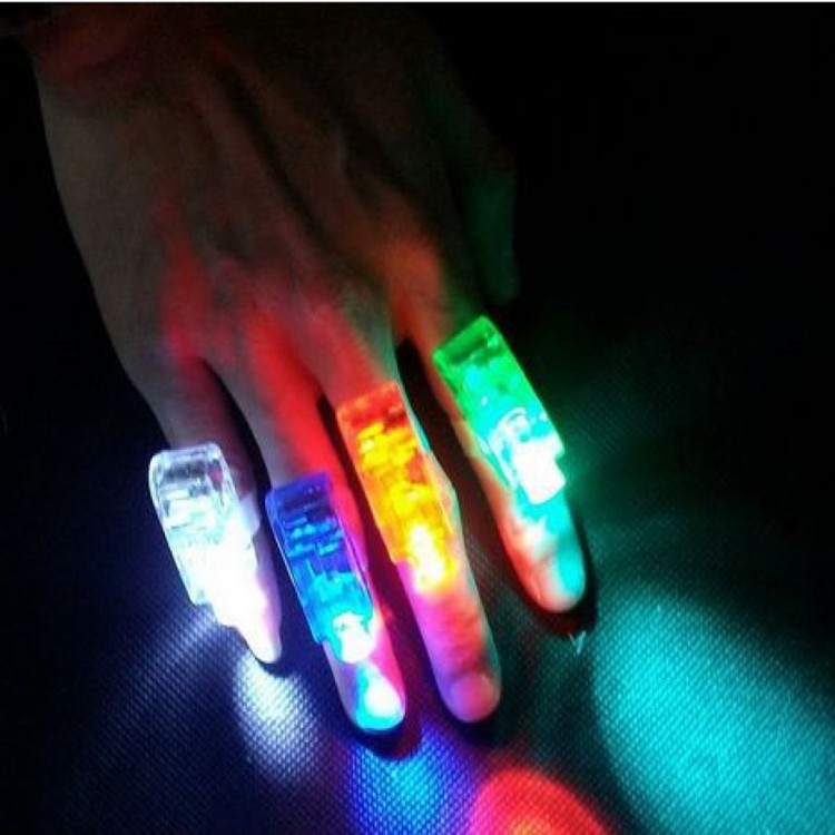炫彩led发光手指灯批发厂家散装戒指手指灯地摊发光夜光玩具批发|ru