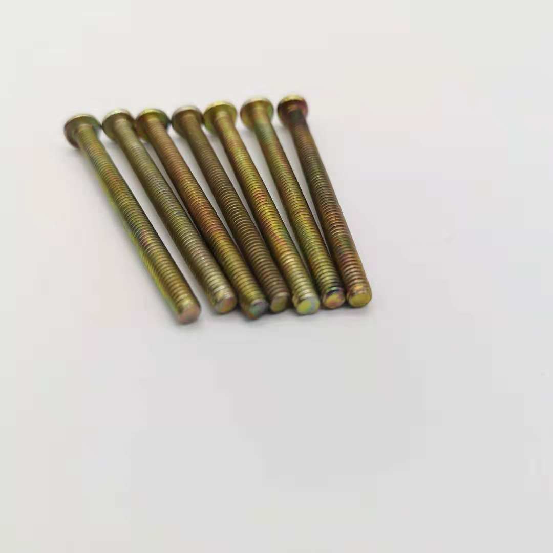 产地货源镀彩十一字圆头开关螺丝 拉手螺栓 十字面板螺丝