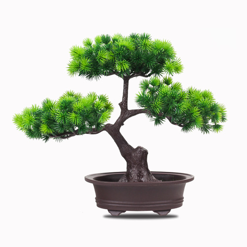 True and false flower potted ornament false tree big welcome pine plastic bonsai true pine indoor green plant decoration