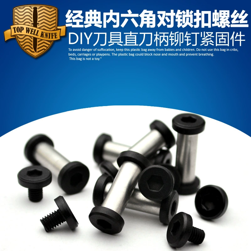 Шестигранная ручка с головкой Винт заклепка патч инструмент пара замок гвоздь заклепка из нержавеющей стали патч ручка гвоздь