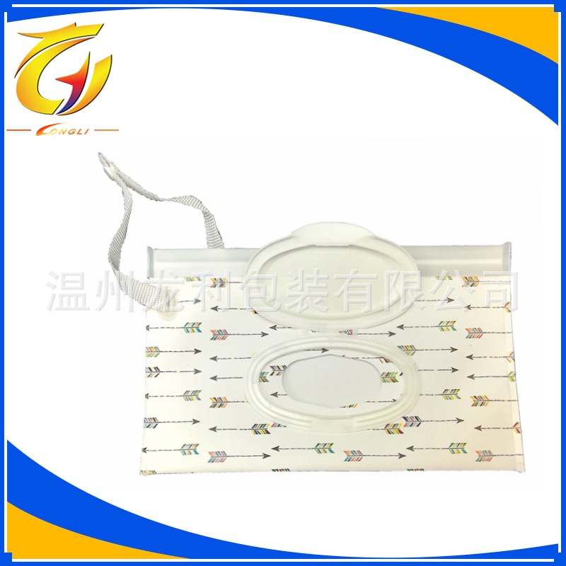 En stock suministro EVA bolsa de tejido húmedo ventana extracción tejido húmedo bolsa de embalaje con tapa necesidades diarias bolsa de embalaje