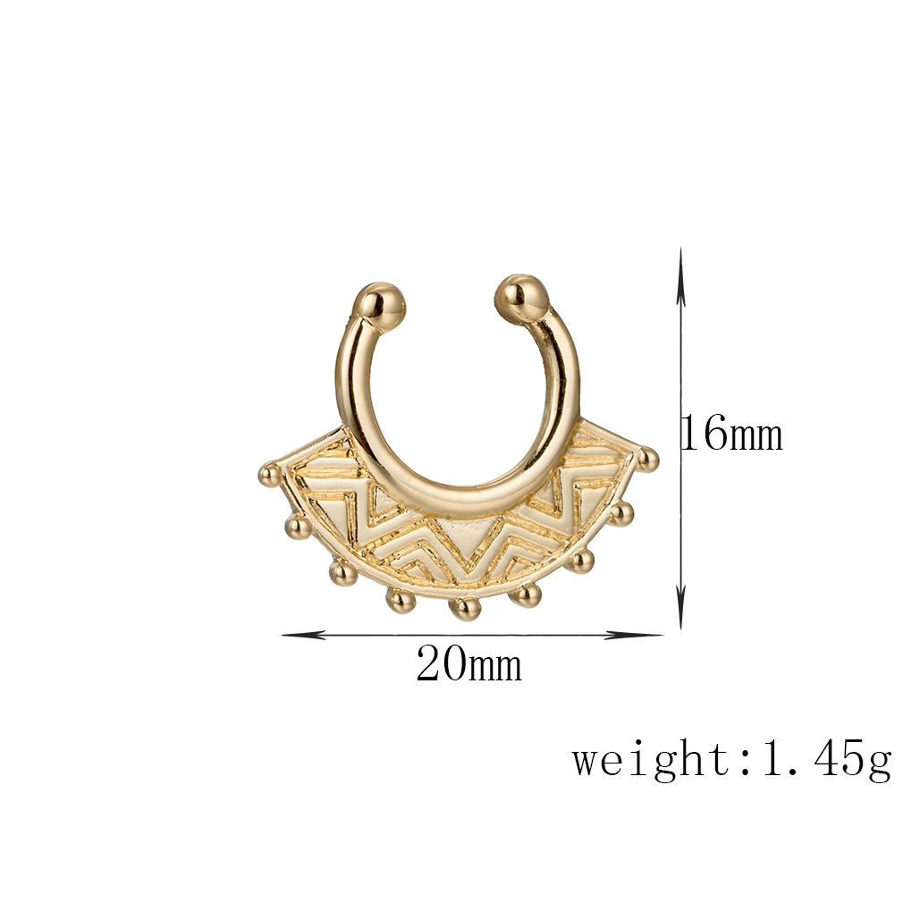 Brand copper material, nose piercing, European style