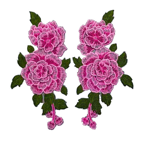Zhenmei Embroidery Clothing Accessories Embroidery Lace Three-dimensional Glass Gauze Paste Colored Flowers High Density